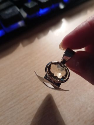Colgante de plata y amatista verde