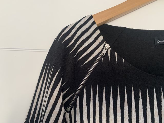 Vestido blanco y negro de Smashed Lemon. Talla L 