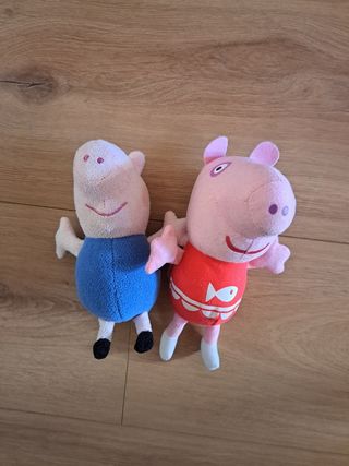 Lote muñecos george y peppa pig