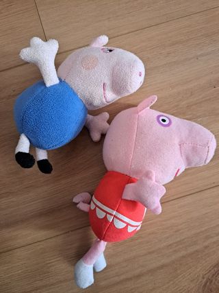Lote muñecos george y peppa pig