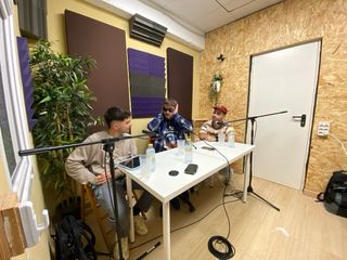 Estudio de grabacion de podcast