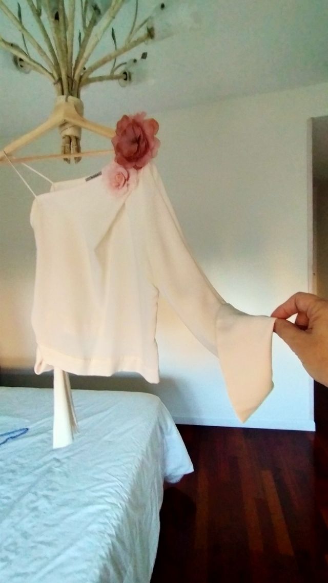 Blusa de gasa color pastel 