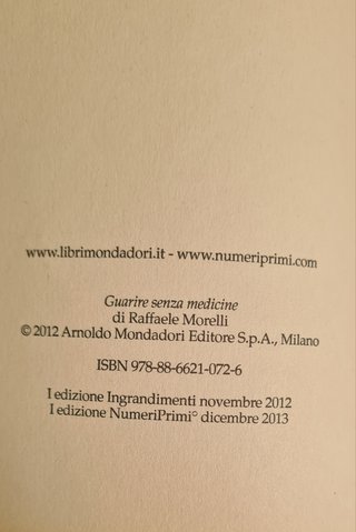Guarire senza medicine Raffaele Morelli Mondadori