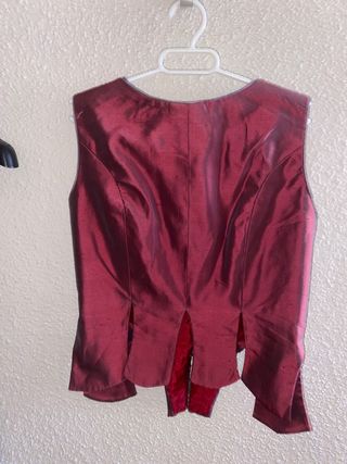 Corpiño fallera color rojo-azul