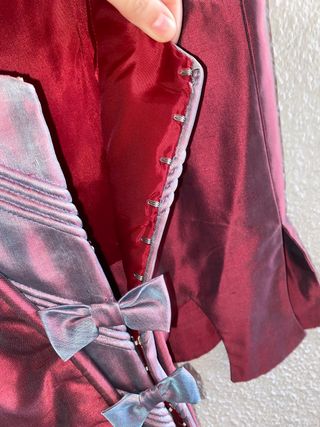 Corpiño fallera color rojo-azul