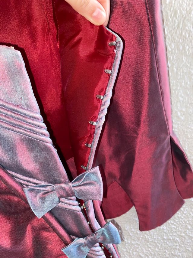 Corpiño fallera color rojo-azul