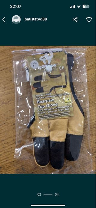 Luvas Bearpaw arco e flecha - Novo