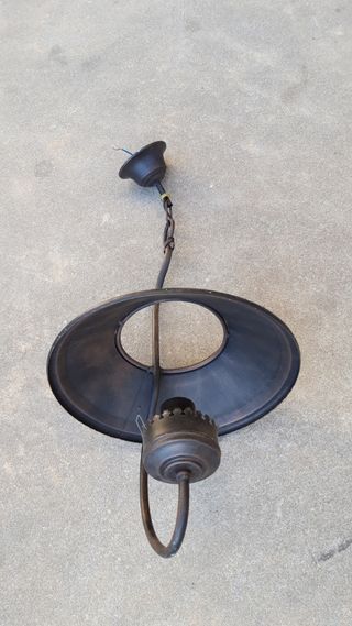 Lámpara techo farol forja. Est rústico 