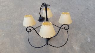 Lámpara techo farol forja. Est rústico 