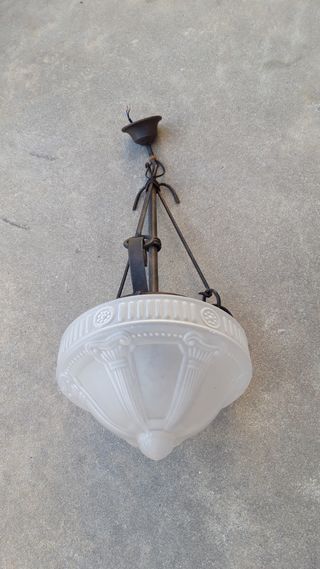 Lámpara techo farol forja. Est rústico 