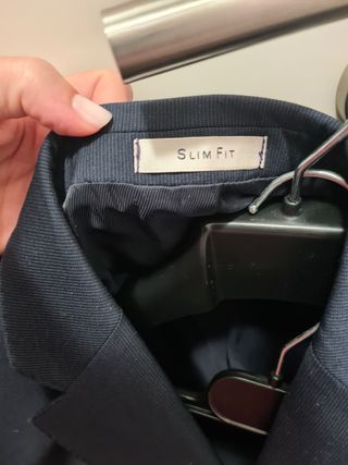 Traje chaqueta y pantalón azul slim fit hombre