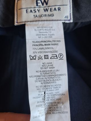 Traje chaqueta y pantalón azul slim fit hombre