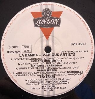 Disco Vinilo La Bamba - Los Lobos 1987