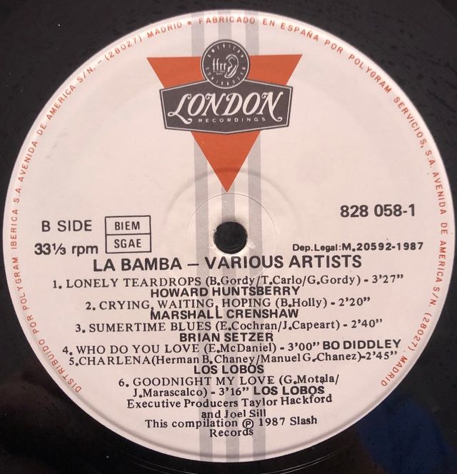 La Bamba - Los Lobos 1987 Disco in vinile