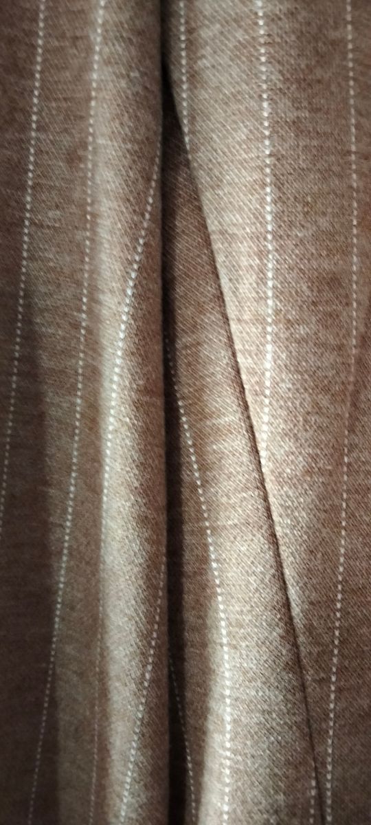 ELEGANTE GIACCA CAMMELLO A RIGHE BIANCHE