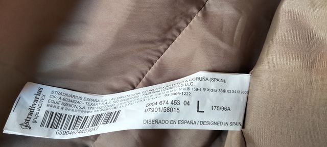 ELEGANTE GIACCA CAMMELLO A RIGHE BIANCHE