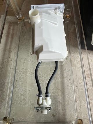 Compartimento, cajetin detergente y tomas agua