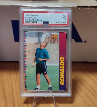 RONALDO NAZARIO #92/PSA 7 Panini F.C.B 1996