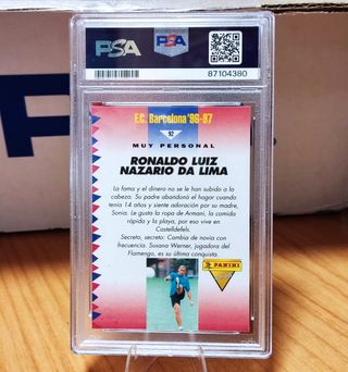 RONALDO NAZARIO #92/PSA 7 Panini F.C.B 1996