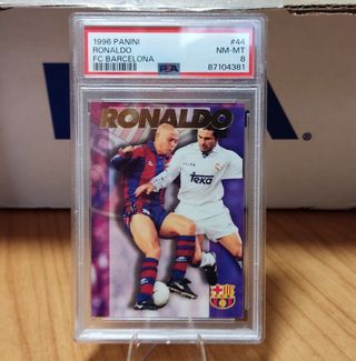 RONALDO NAZARIO #44/PSA 8 - PANINI FCB 