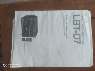 Manual cadena Sony antigua