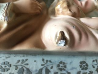 Sacra famiglia 1950 gesso vetro