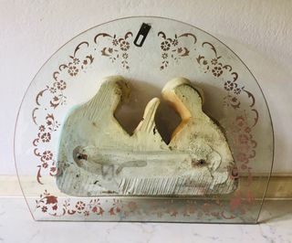 Sacra famiglia 1950 gesso vetro