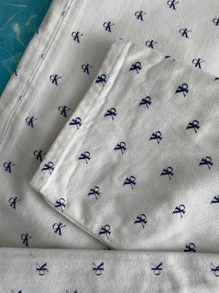 jeans ragazzo bianchi con logo Calvin Klein W32L32