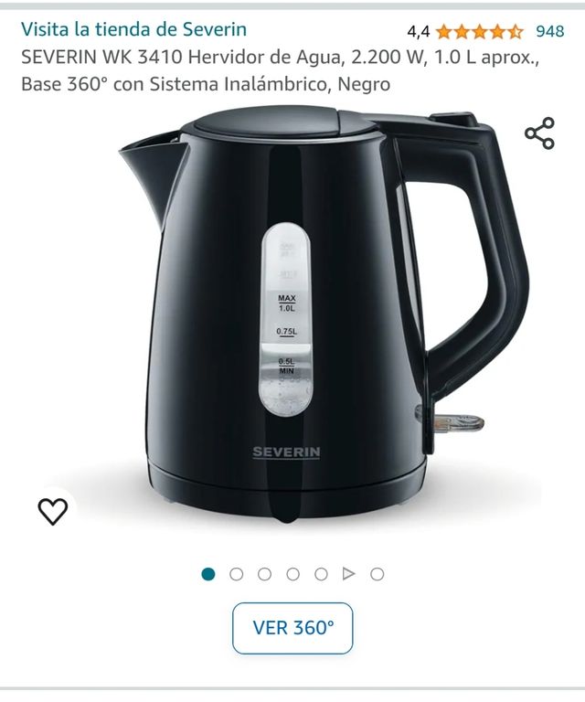 Hervidor kettle Severin negro