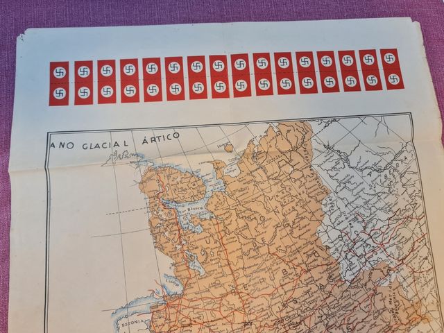 Antiguo Mapa URSS con Esvasticas en Español
