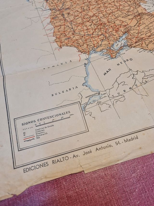 Antiguo Mapa URSS con Esvasticas en Español