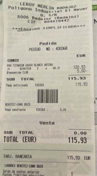 Revestimiento para baño