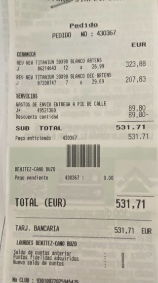 Revestimiento para baño