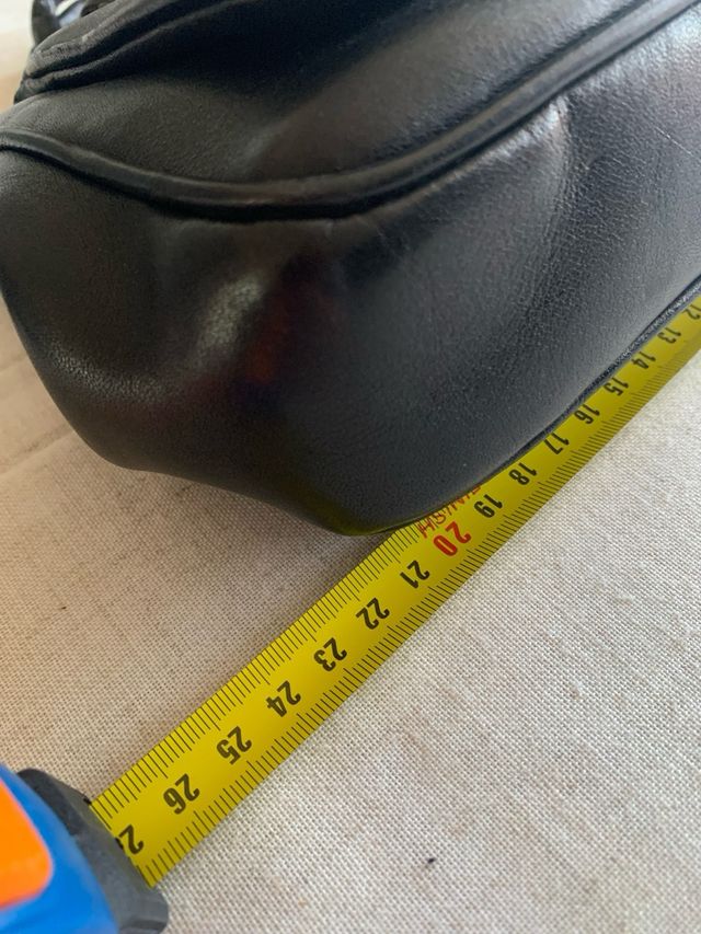 Borsa anni 60 vintage in pelle nera