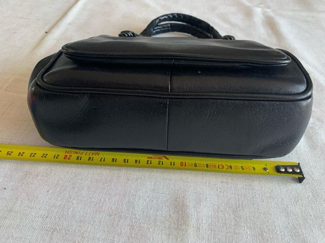 Borsa anni 60 vintage in pelle nera