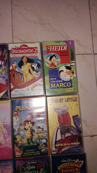 Lote de peliculas VHS de disney
