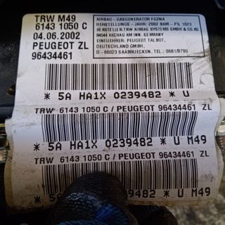 AIRBAG VOLANTE PEUGEOT PARTNER AÑO 2003