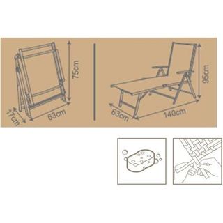 Tumbona de jardín plegable