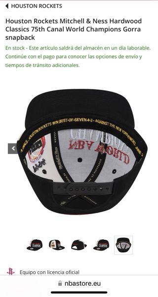 Gorra nba houston rockets Campeones 1994