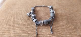 Pulsera acero con abalorios