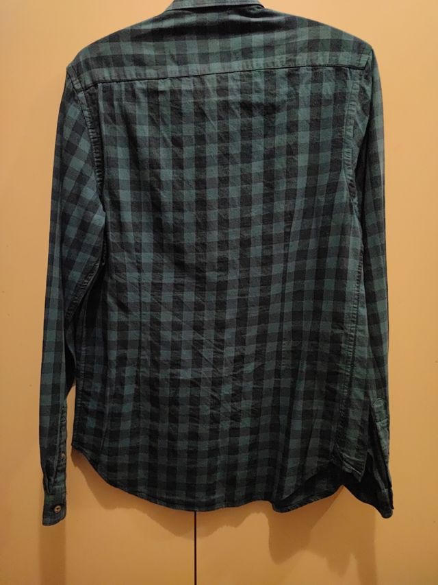 Camicia uomo  a quadretti blu/avio
