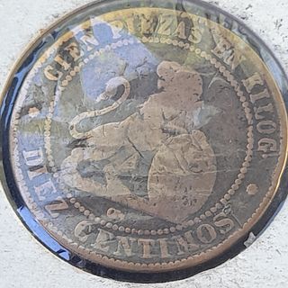 Moneda 10 centimos 1870