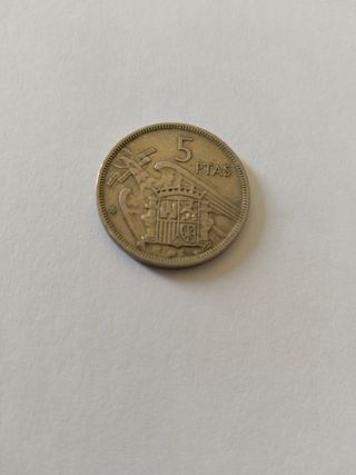 Cinco pesetas de Francisco Franco 1957
