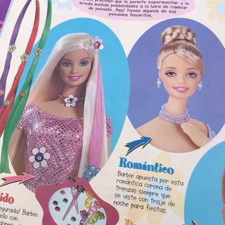 Conjunto revistas Barbie antiguas y accesorios
