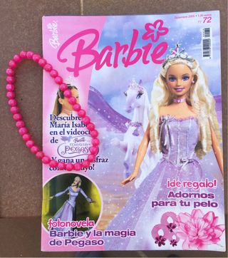 Conjunto revistas Barbie antiguas y accesorios