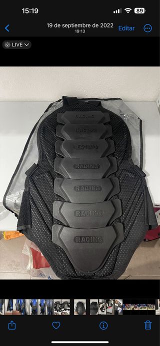 Espaldera moto