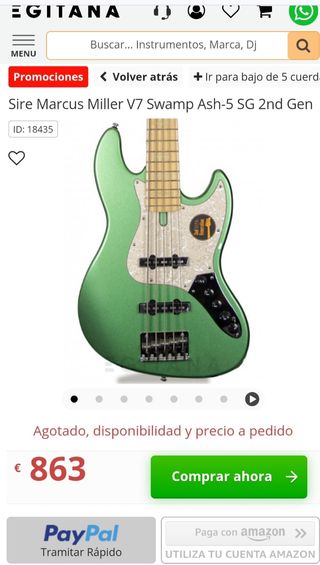 Bajo SIRE MARCUS MILLER V7 5 cuerdas