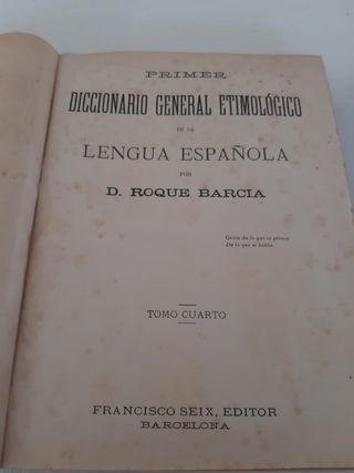 1r DICCIONARIO ETIMOLÓGICO L. ESP. por D. ROQUE