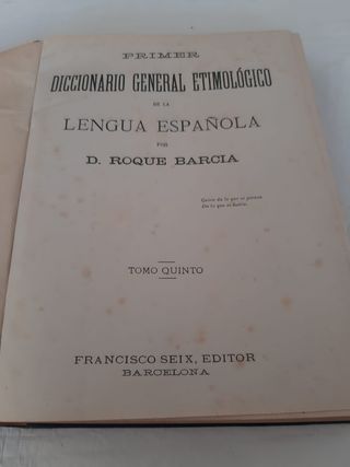 1r DICCIONARIO ETIMOLÓGICO L. ESP. por D. ROQUE