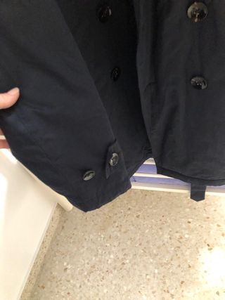 Gabardina cortefiel hombre azul marino